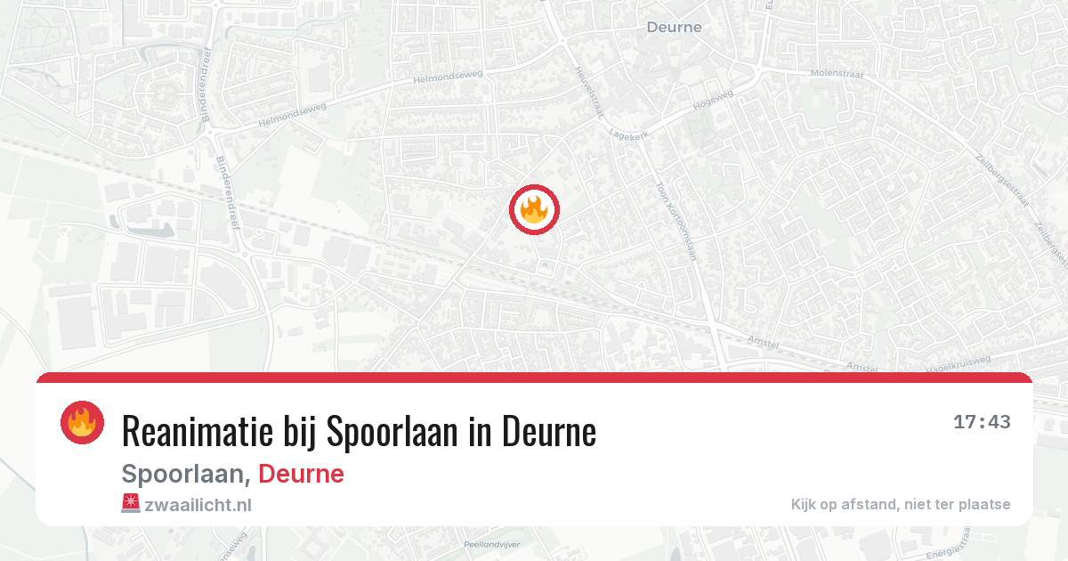Reanimatie bij Spoorlaan in Deurne — 4 mei 2026
