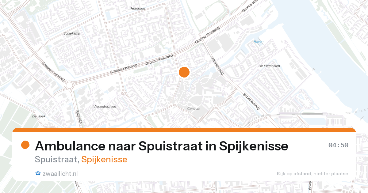Ambulance naar Spuistraat in Spijkenisse — 18 jul 2026