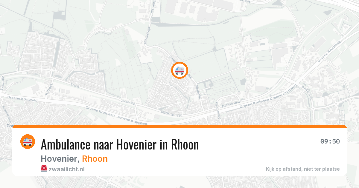 Ambulance naar Hovenier in Rhoon — 31 jul 2026
