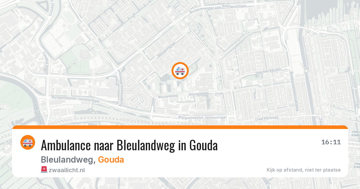 Ambulance naar Bleulandweg in Gouda — 14 aug 2026