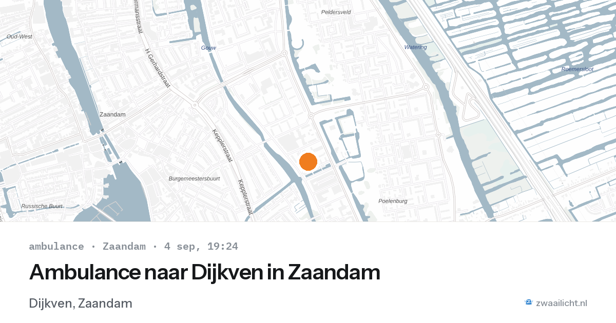 Ambulance naar Dijkven in Zaandam — 4 sep 2026