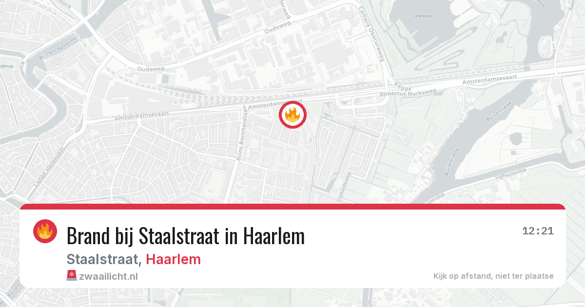 Brand bij Staalstraat in Haarlem — 30 mrt 2026