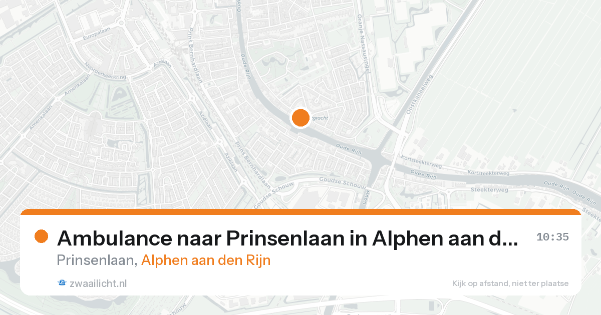 Ambulance naar Prinsenlaan in Alphen aan den Rijn — 23 aug 2026