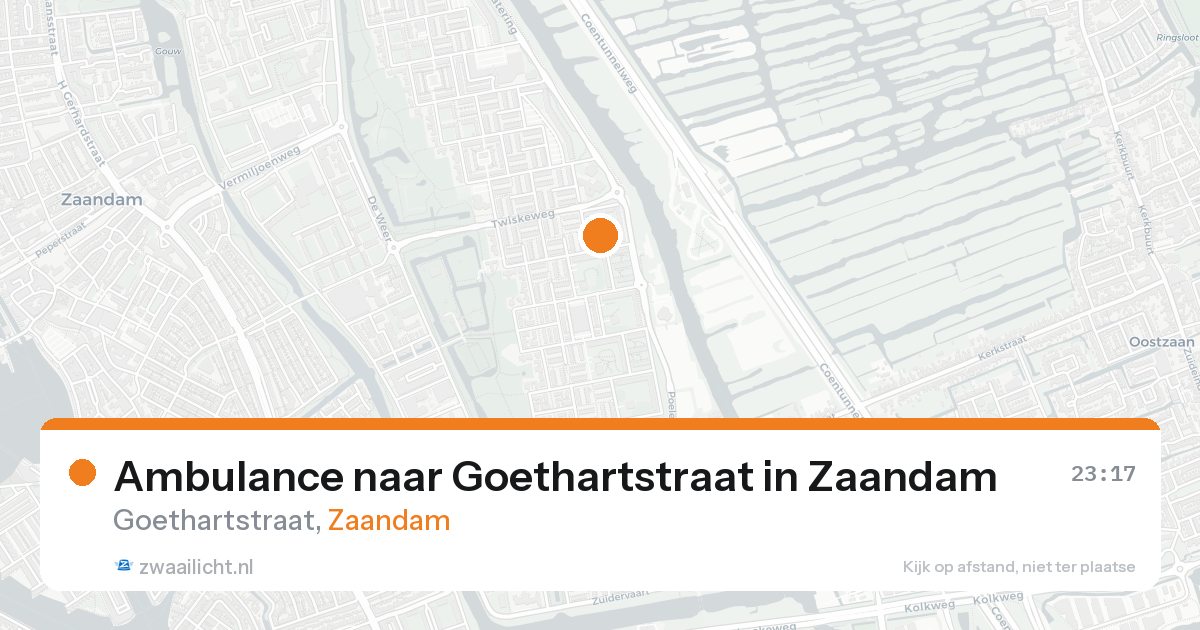 Ambulance naar Goethartstraat in Zaandam — 19 aug 2026