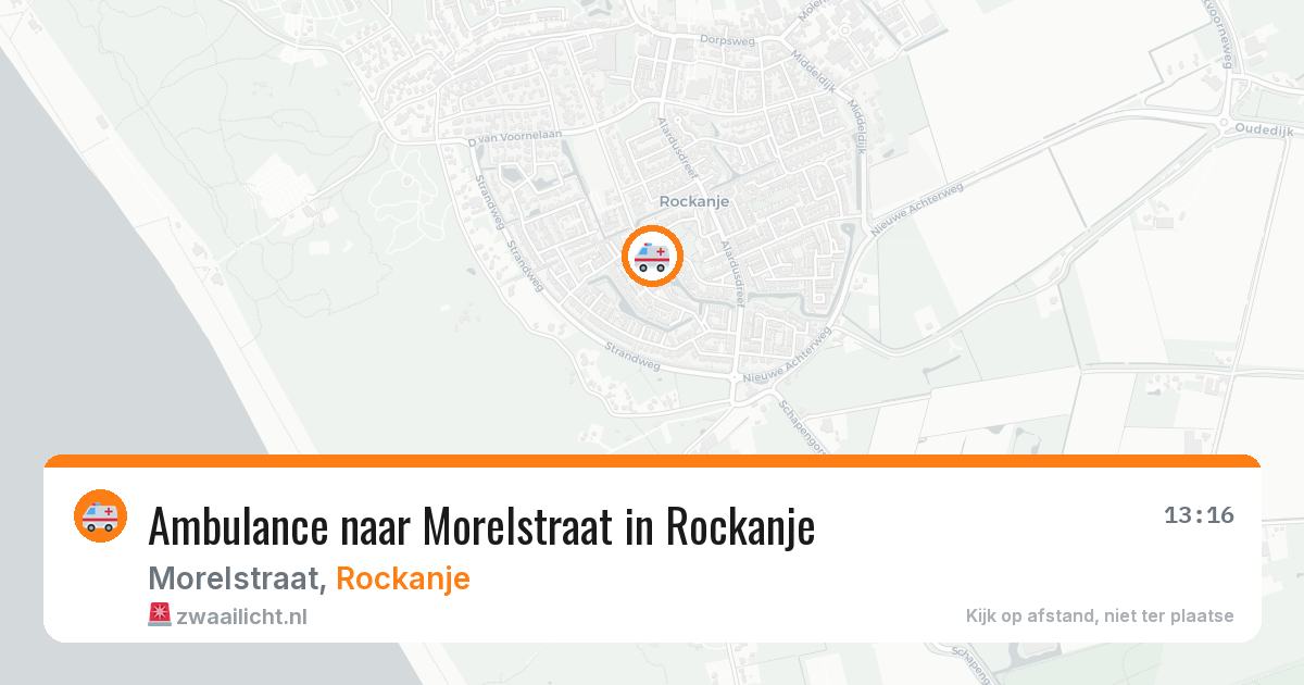 Ambulance naar Morelstraat in Rockanje — 20 jul 2026