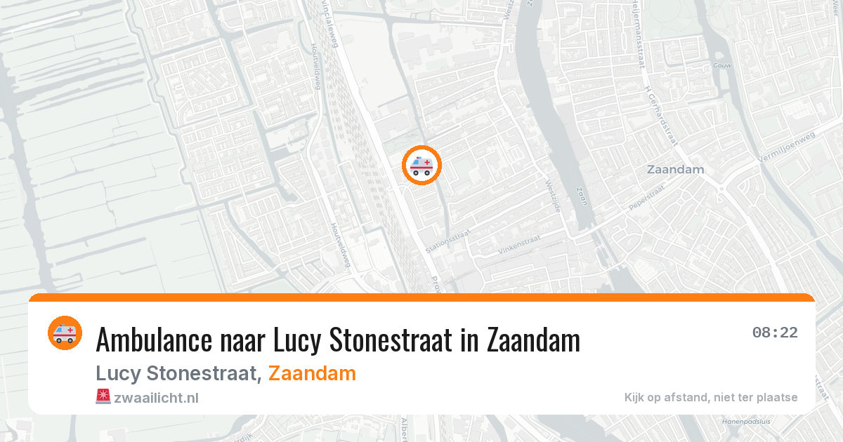 Ambulance naar Lucy Stonestraat in Zaandam — 19 jun 2026