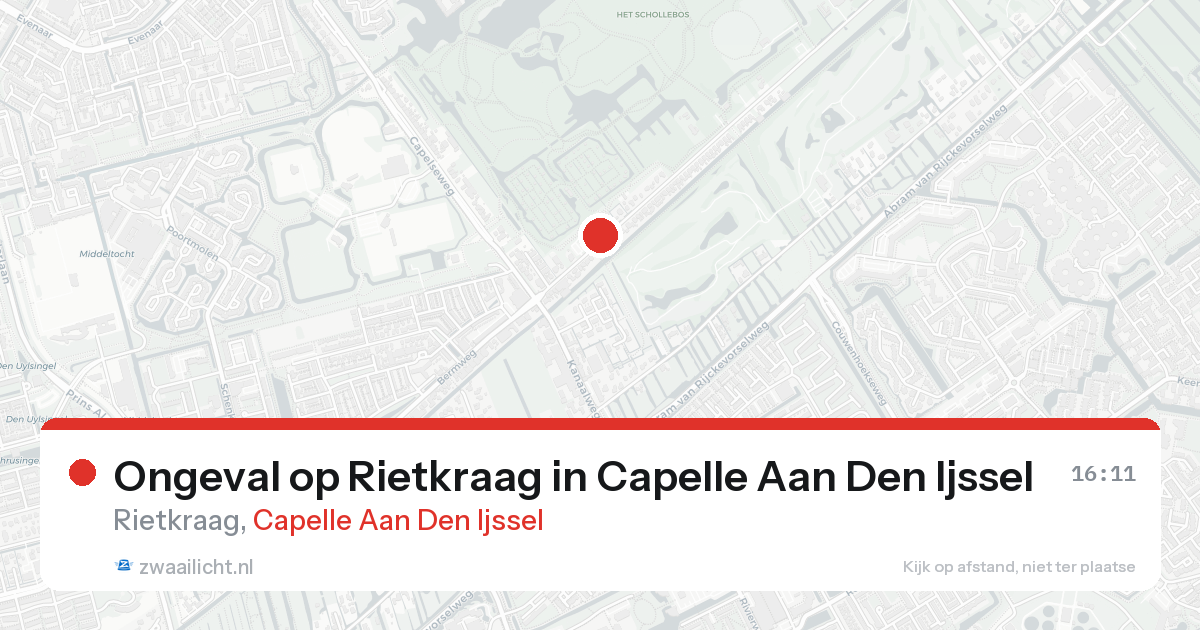 Ongeval op Rietkraag in Capelle Aan Den Ijssel — 20 aug 2026