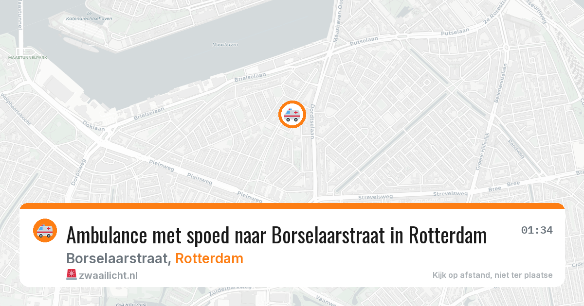 Ambulance met spoed naar Borselaarstraat in Rotterdam — 6 apr 2026