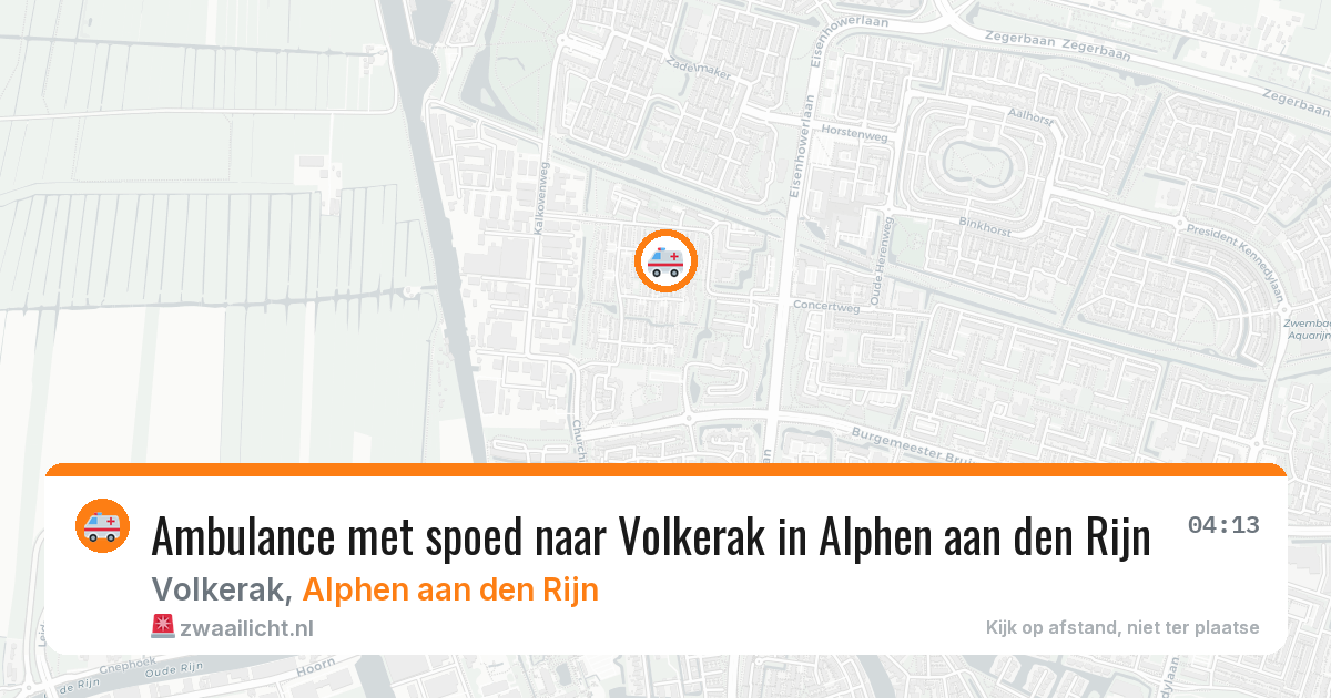 Ambulance met spoed naar Volkerak in Alphen aan den Rijn — 7 apr 2026