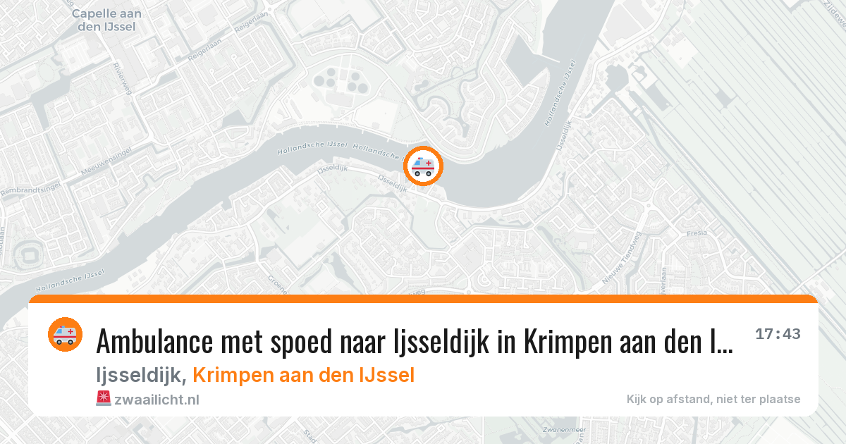 Ambulance met spoed naar Ijsseldijk in Krimpen aan den IJssel — 8 feb 2026