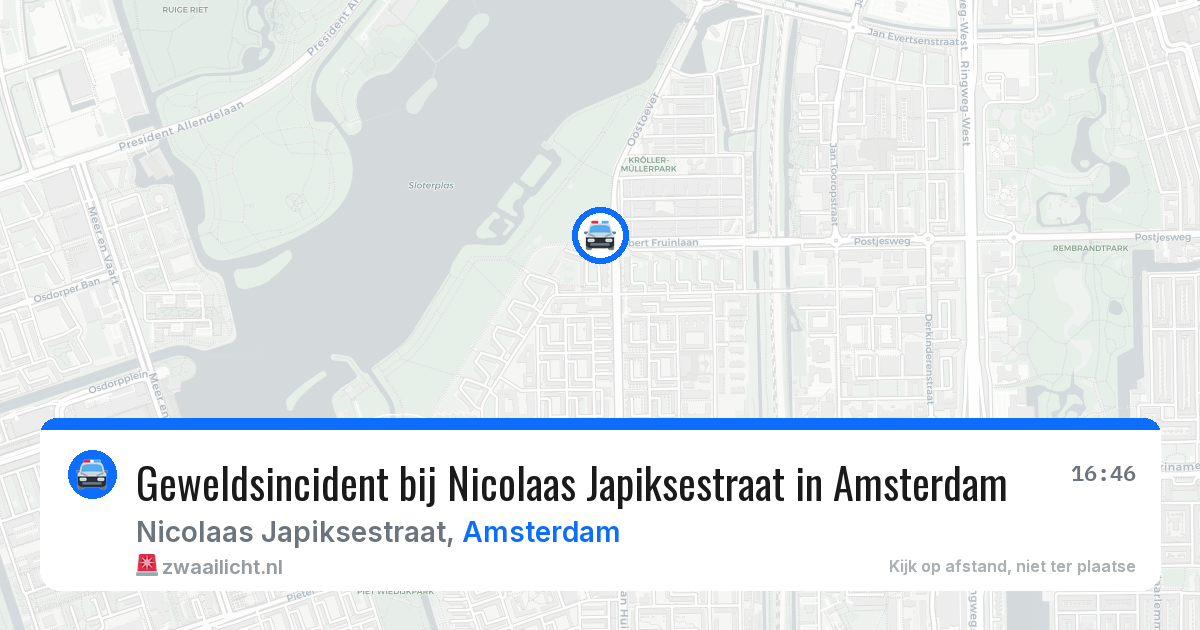Geweldsincident bij Nicolaas Japiksestraat in Amsterdam — 18 jun 2026