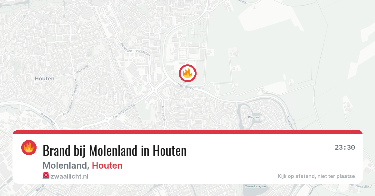 Brand bij Molenland in Houten — 1 jun 2026