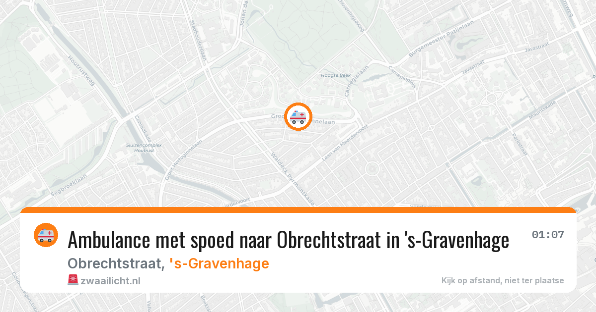 Ambulance met spoed naar Obrechtstraat in 's-Gravenhage — 22 jun 2026