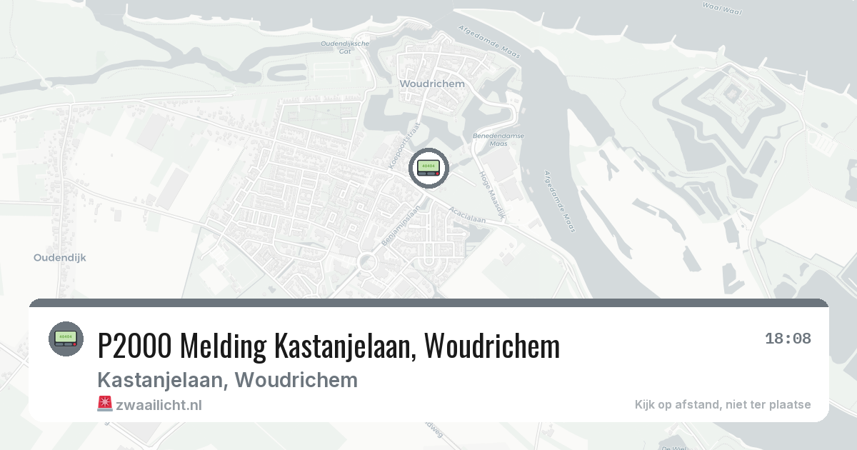 P2000 Melding Kastanjelaan, Woudrichem — 24 mei 2026
