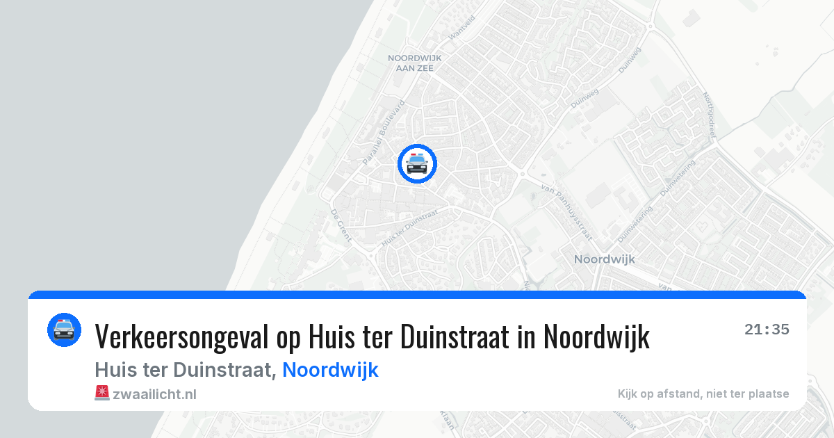 Verkeersongeval op Huis ter Duinstraat in Noordwijk — 19 jun 2026