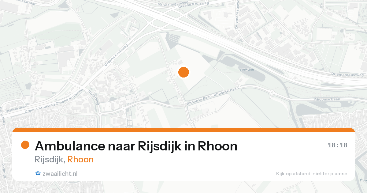 Ambulance naar Rijsdijk in Rhoon — 25 mei 2026