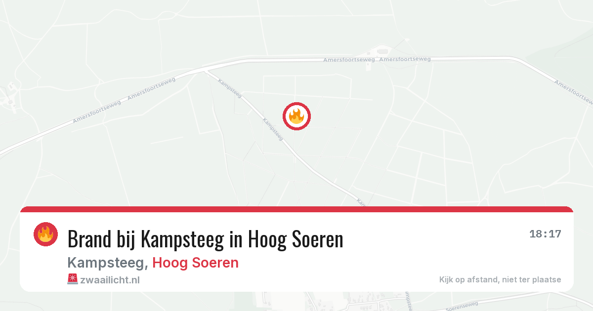 Brand bij Kampsteeg in Hoog Soeren — 12 aug 2026