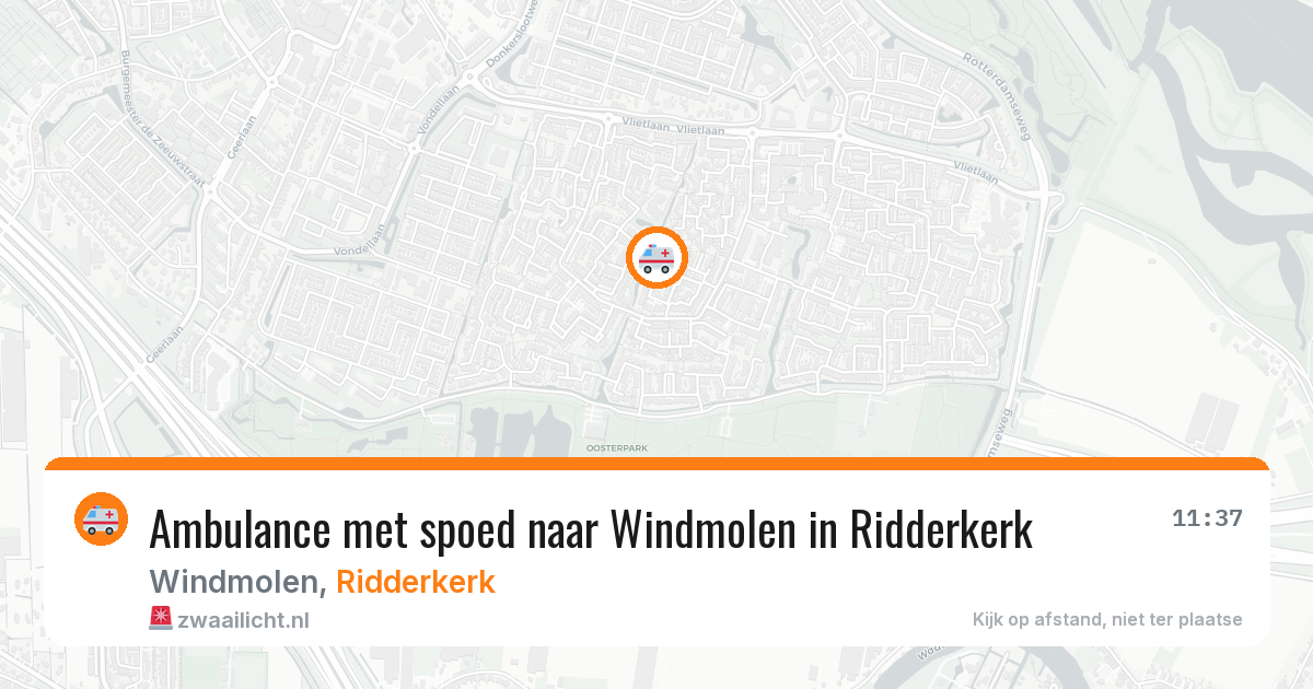 Ambulance met spoed naar Windmolen in Ridderkerk — 25 jun 2026