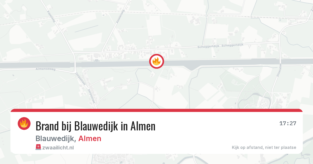 Brand bij Blauwedijk in Almen — 3 jul 2026