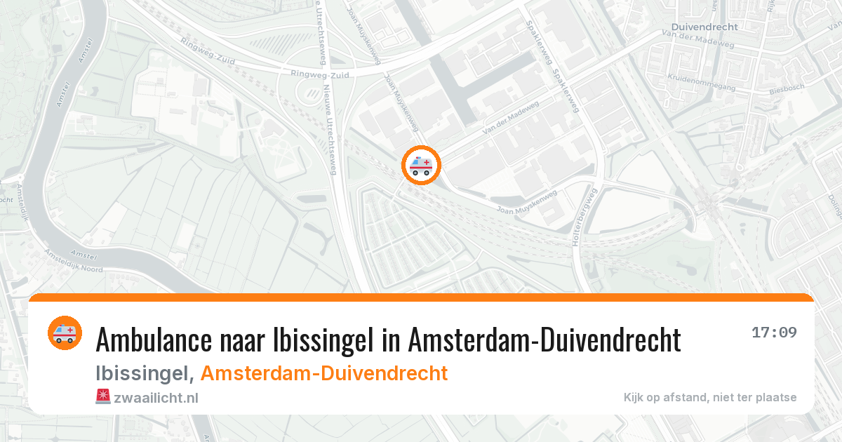 Ambulance naar Ibissingel in Amsterdam-Duivendrecht — 6 jul 2026