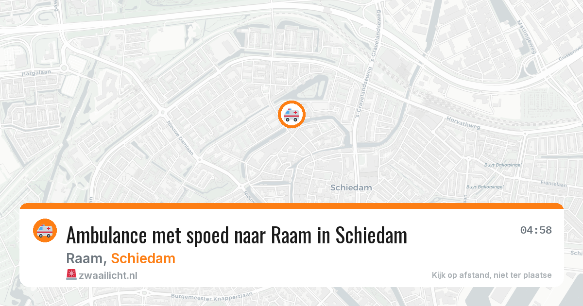 Ambulance met spoed naar Raam in Schiedam — 24 apr 2026