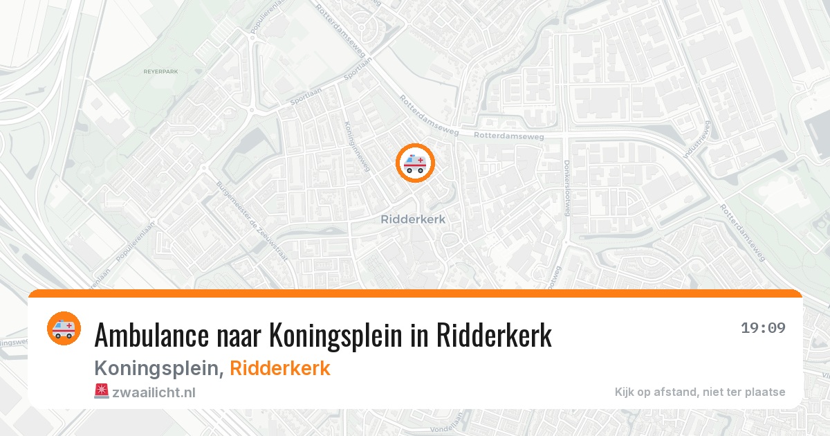 Ambulance naar Koningsplein in Ridderkerk — 28 mei 2026