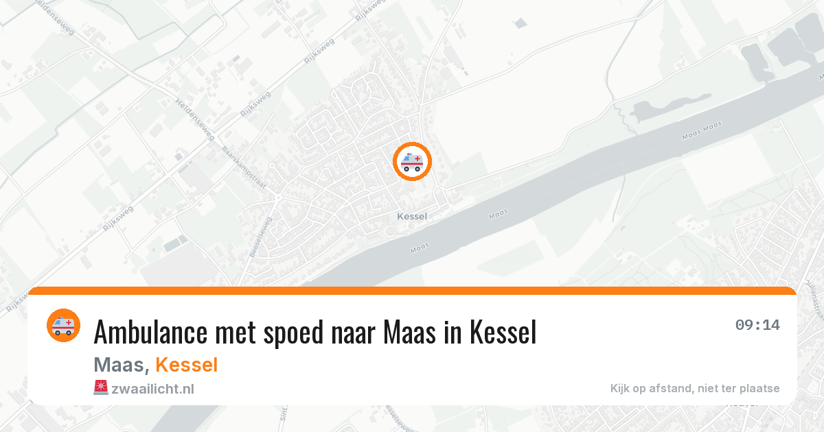 Ambulance met spoed naar Maas in Kessel — 22 jun 2026