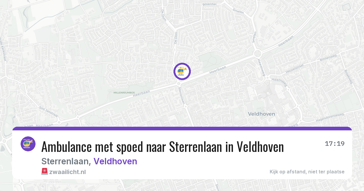 Ambulance met spoed naar Sterrenlaan in Veldhoven — 1 jun 2026