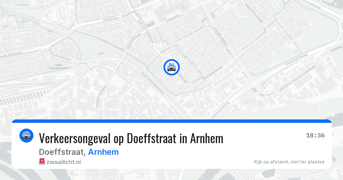 Verkeersongeval op Doeffstraat in Arnhem — 18 jun 2026