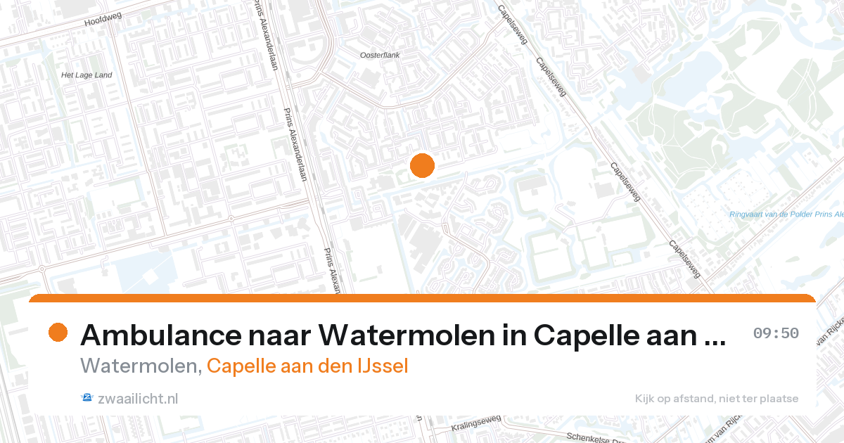 Ambulance naar Watermolen in Capelle aan den IJssel — 27 aug 2026
