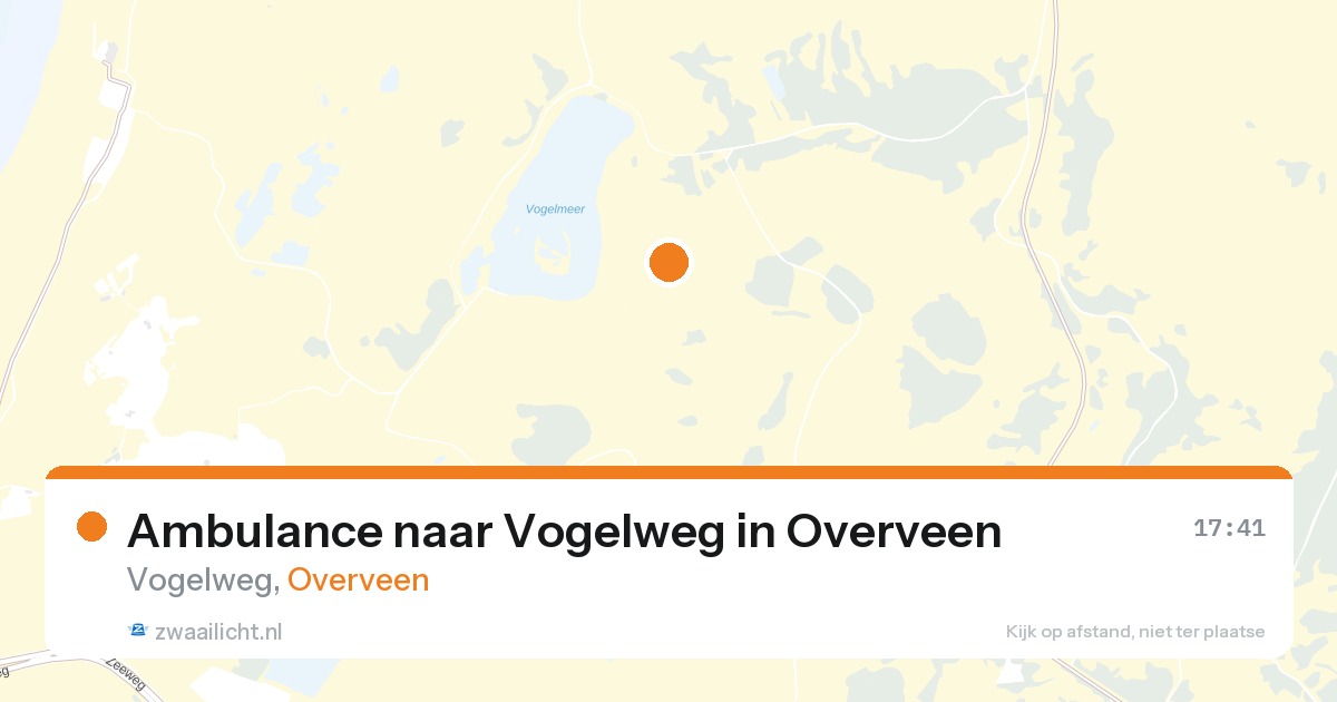 Ambulance naar Vogelweg in Overveen — 27 aug 2026
