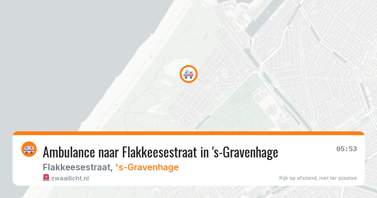 Ambulance naar Flakkeesestraat in 's-Gravenhage — 8 aug 2026