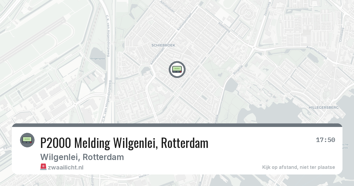 P2000 Melding Wilgenlei, Rotterdam — 10 jun 2026