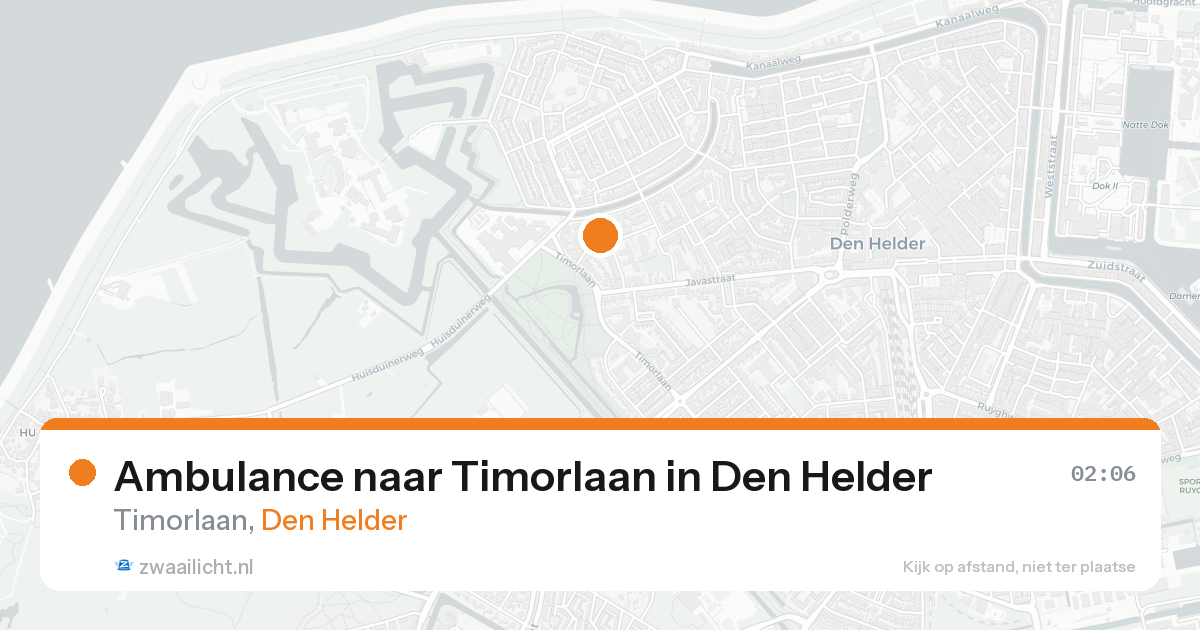 Ambulance naar Timorlaan in Den Helder — 26 aug 2026