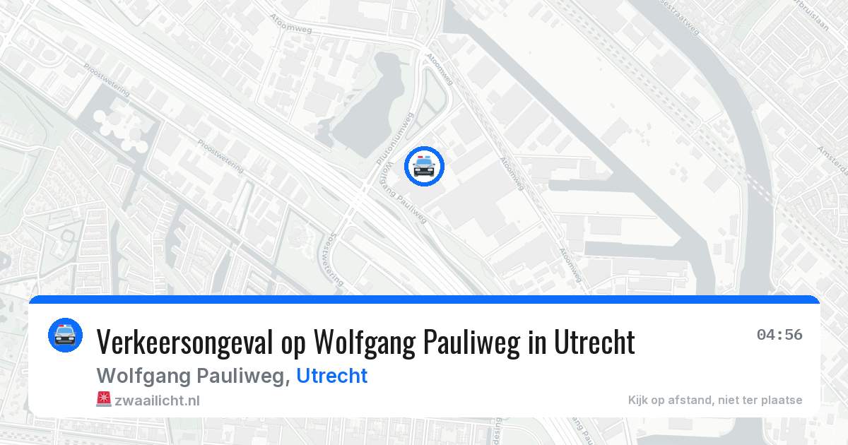 Verkeersongeval op Wolfgang Pauliweg in Utrecht — 4 aug 2026