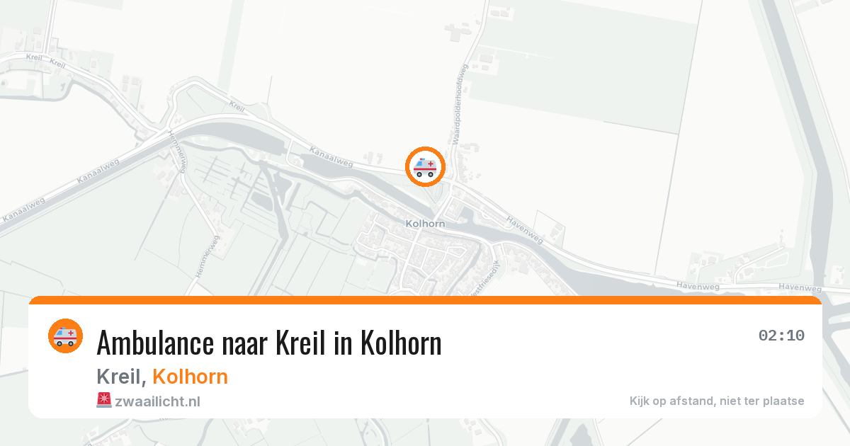Ambulance naar Kreil in Kolhorn — 1 aug 2026