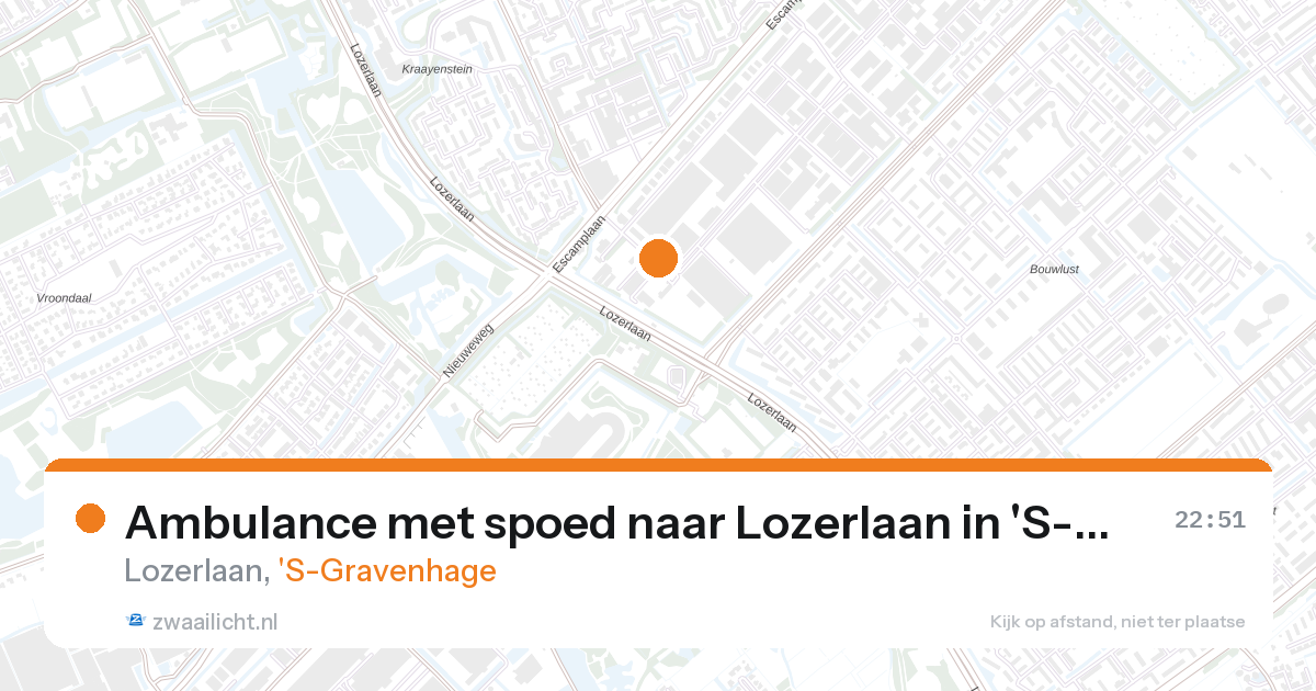 Ambulance met spoed naar Lozerlaan in 'S-Gravenhage — 26 aug 2026