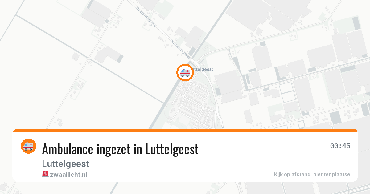 Ambulance ingezet in Luttelgeest — 2 aug 2026