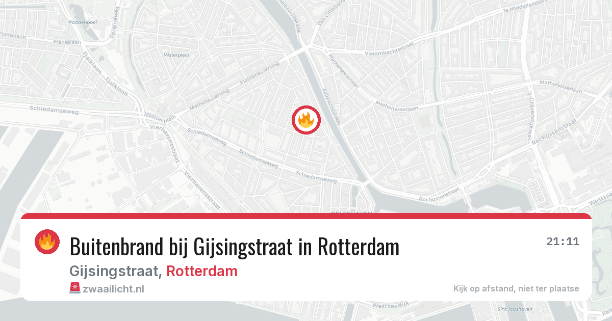Buitenbrand bij Gijsingstraat in Rotterdam — 1 apr 2026