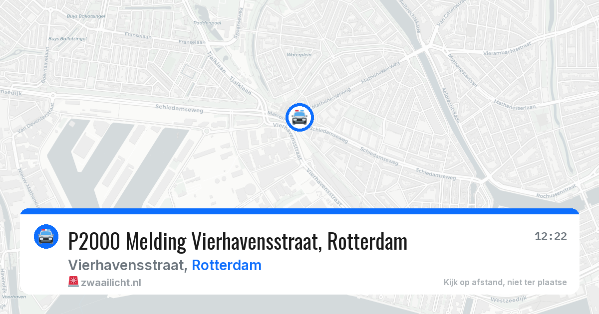 P2000 Melding Vierhavensstraat, Rotterdam — 3 aug 2026