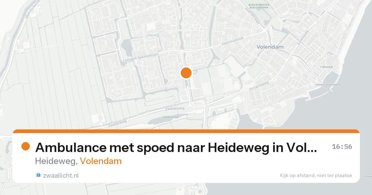 Ambulance met spoed naar Heideweg in Volendam — 18 mei 2026