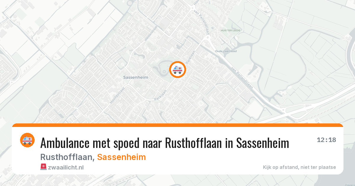 Ambulance met spoed naar Rusthofflaan in Sassenheim — 27 jul 2026