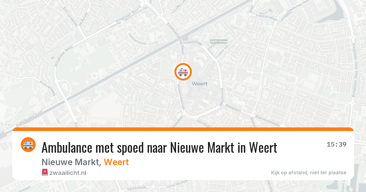 Ambulance met spoed naar Nieuwe Markt in Weert — 21 jan 2026