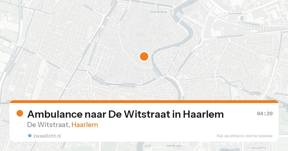 Ambulance naar De Witstraat in Haarlem — 26 aug 2026