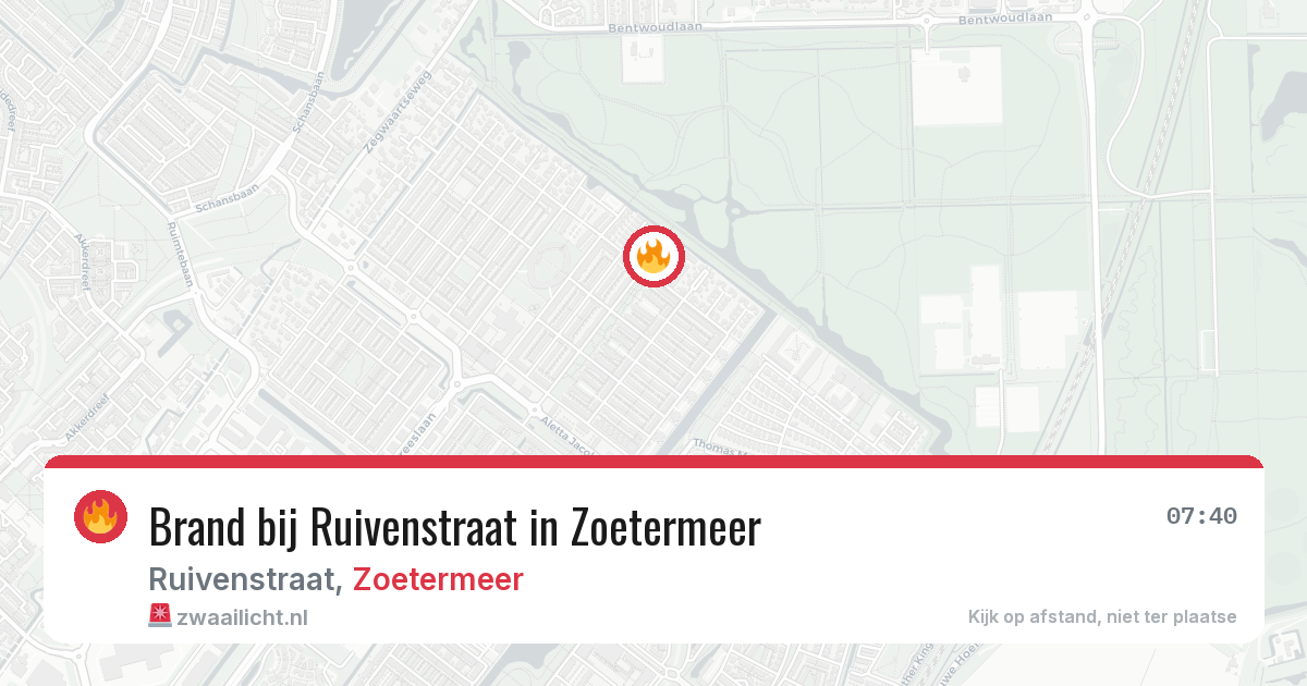 Brand bij Ruivenstraat in Zoetermeer — 4 jun 2026