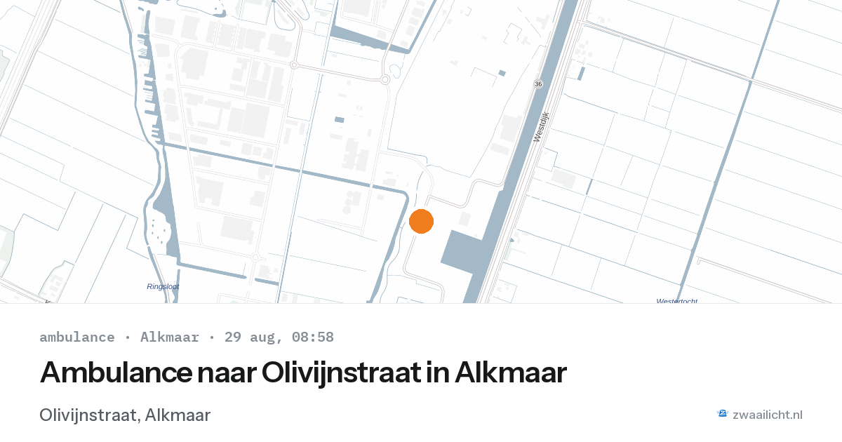 Ambulance naar Olivijnstraat in Alkmaar — 29 aug 2026