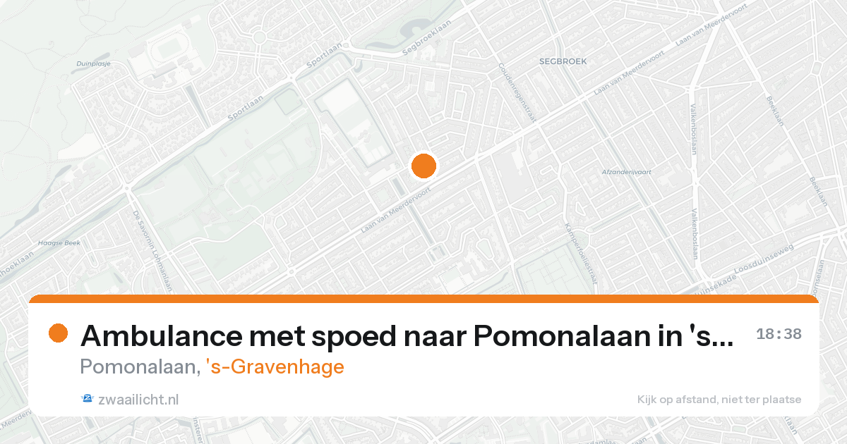 Ambulance met spoed naar Pomonalaan in 's-Gravenhage — 23 aug 2026