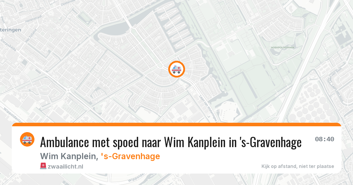 Ambulance met spoed naar Wim Kanplein in 's-Gravenhage — 13 aug 2026