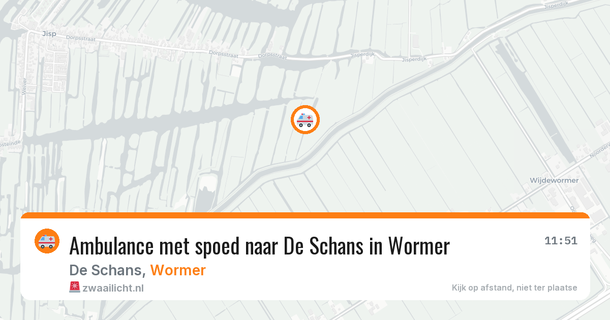 Ambulance met spoed naar De Schans in Wormer — 5 mei 2026