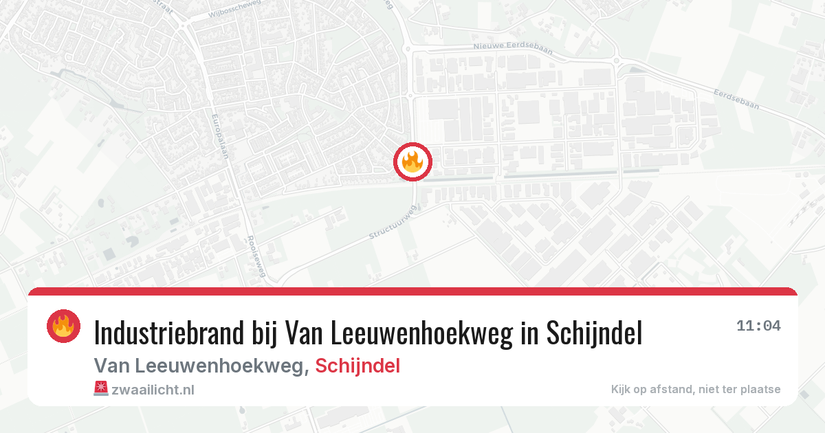 Industriebrand bij Van Leeuwenhoekweg in Schijndel — 10 aug 2026